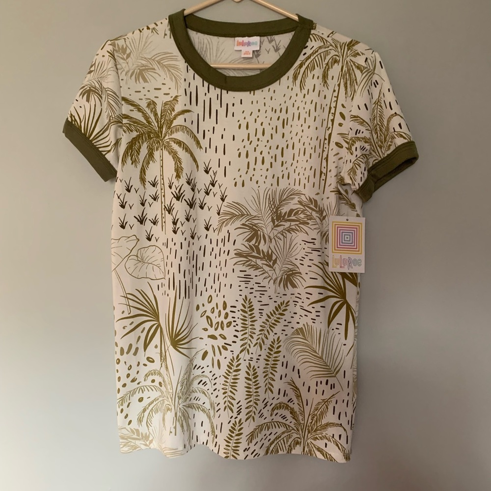 NWT Tropical Palms and Leaves Top LuLaRoe